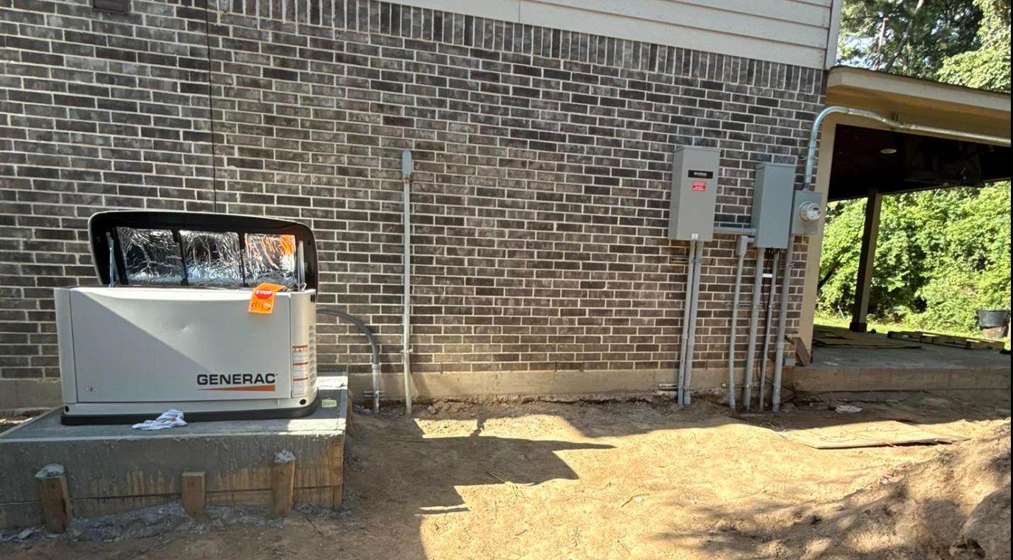 Residential Generac generator and electrical service equipment